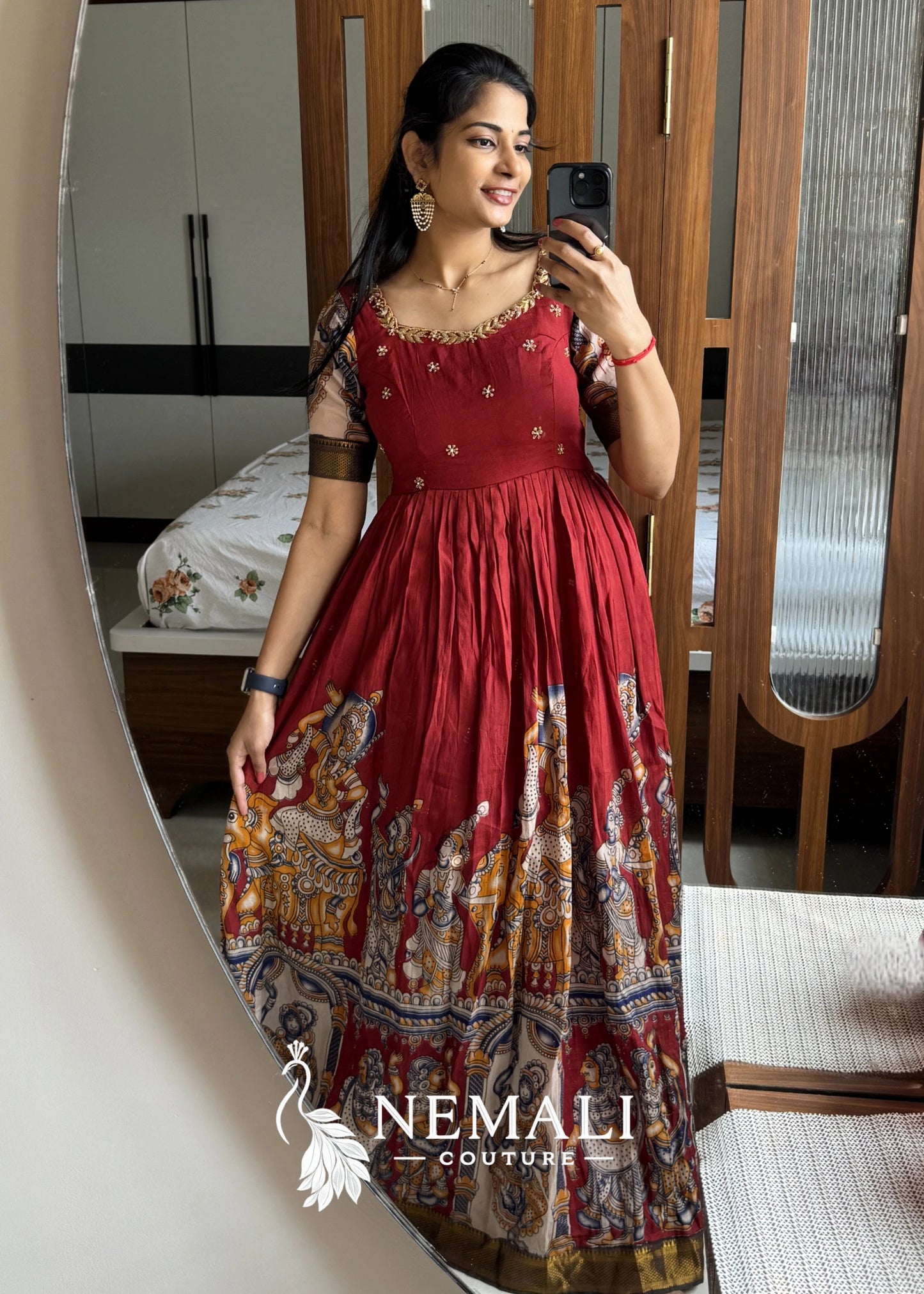 Kalamkari silk made with excellent Hand Work