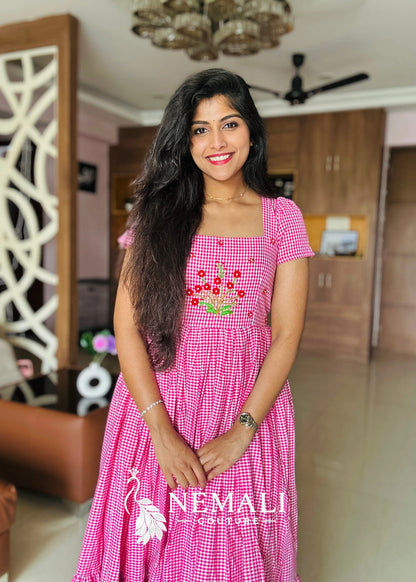 Madras Checks Cotton Frock – Casual Ethnic Everyday Dress