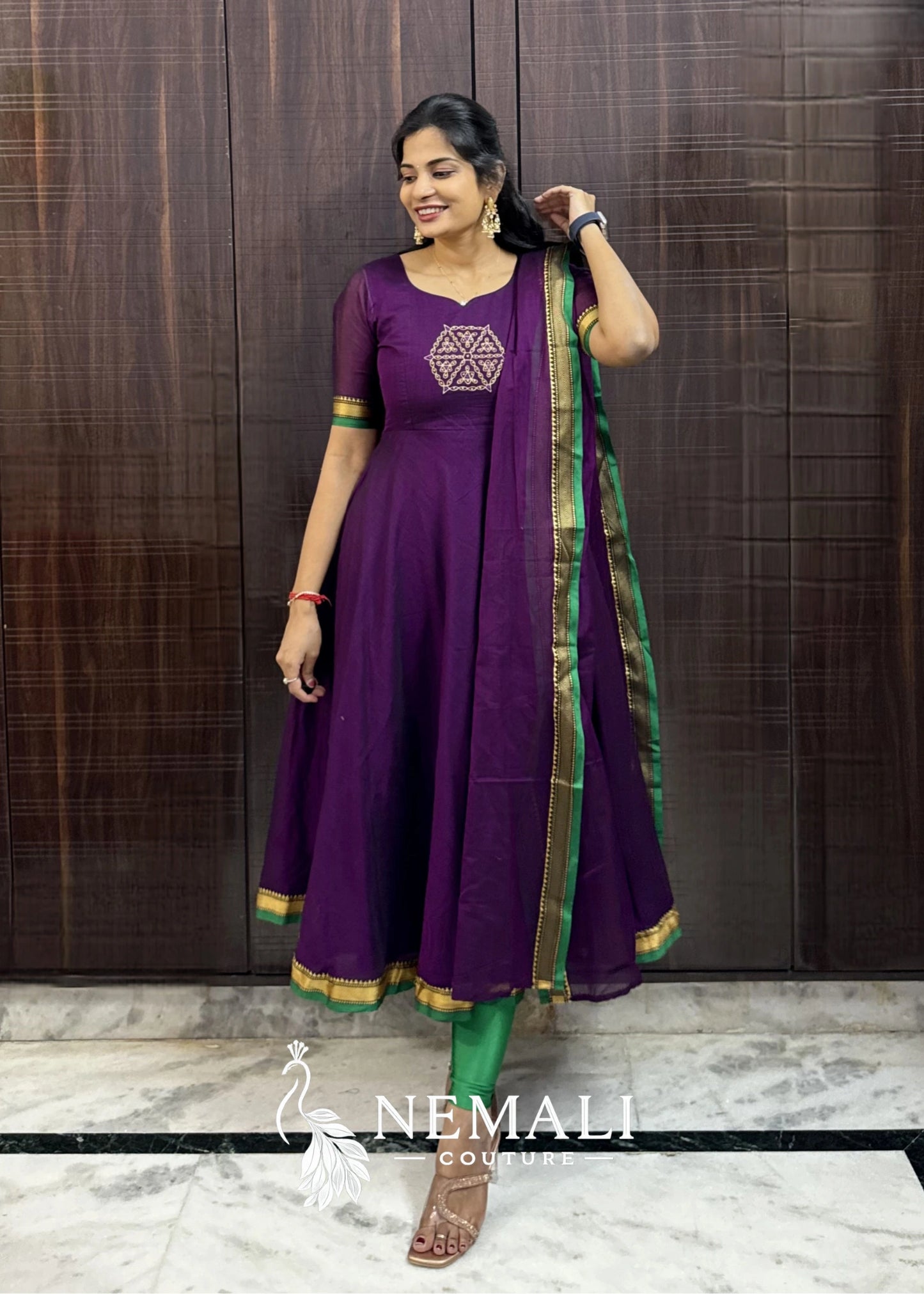 Magical Narayanapet Fabric with Maggam Work