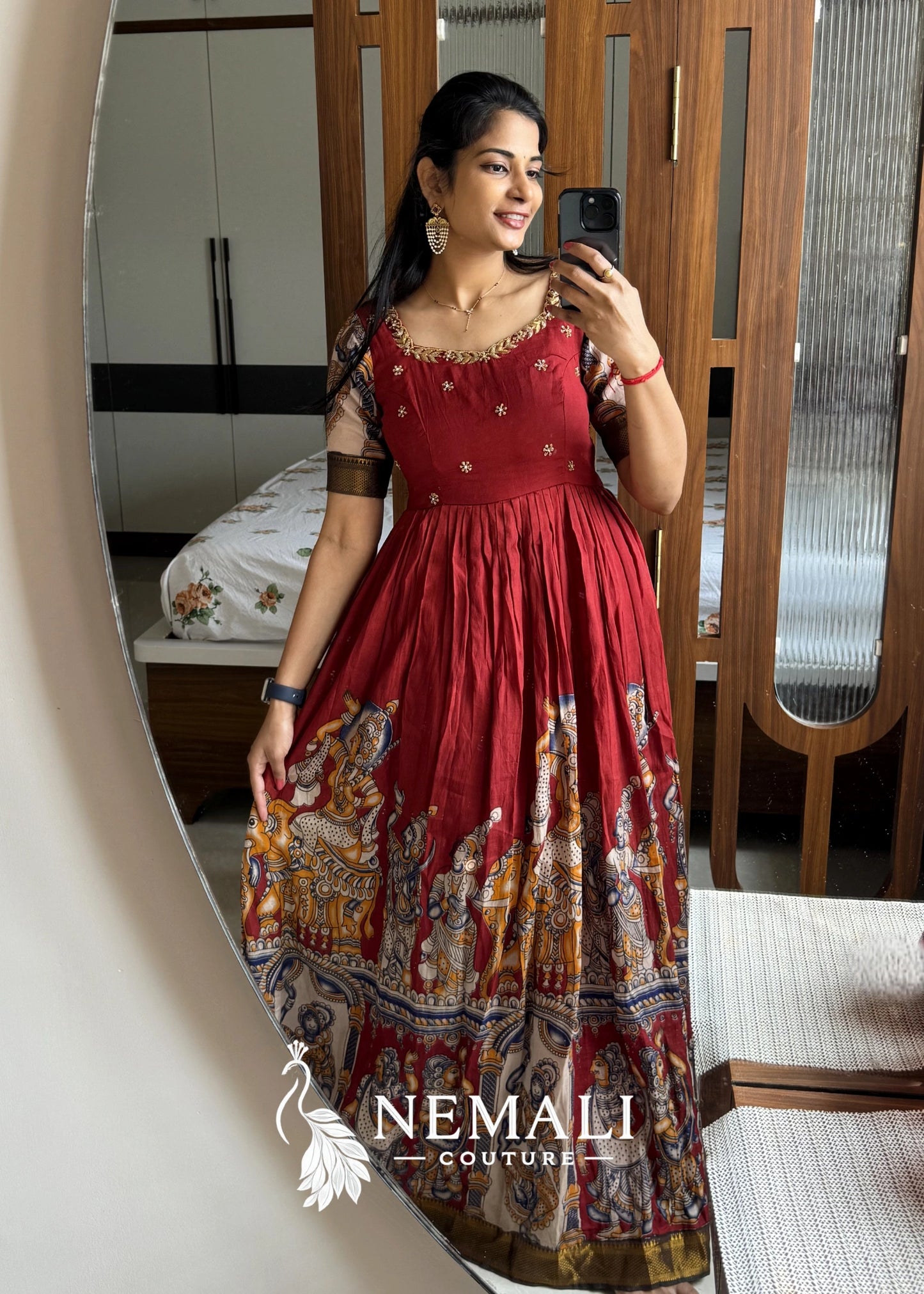 Kalamkari silk made with excellent Hand Work