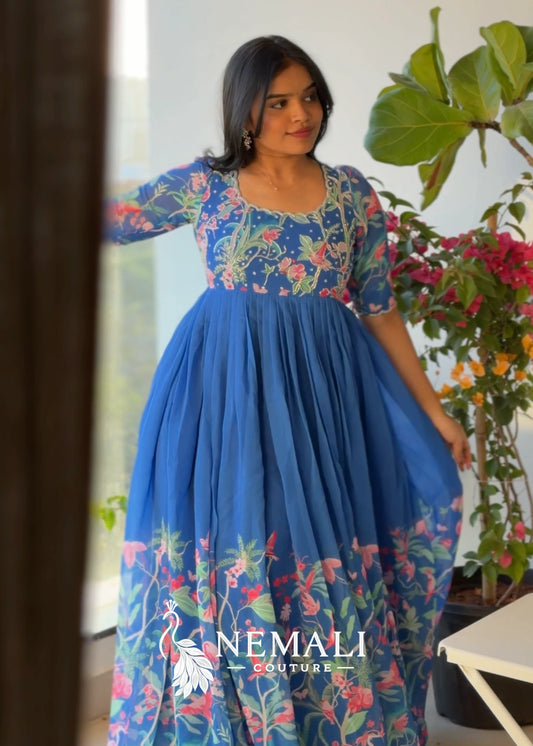 Pure Georgette Festive Wear Frock