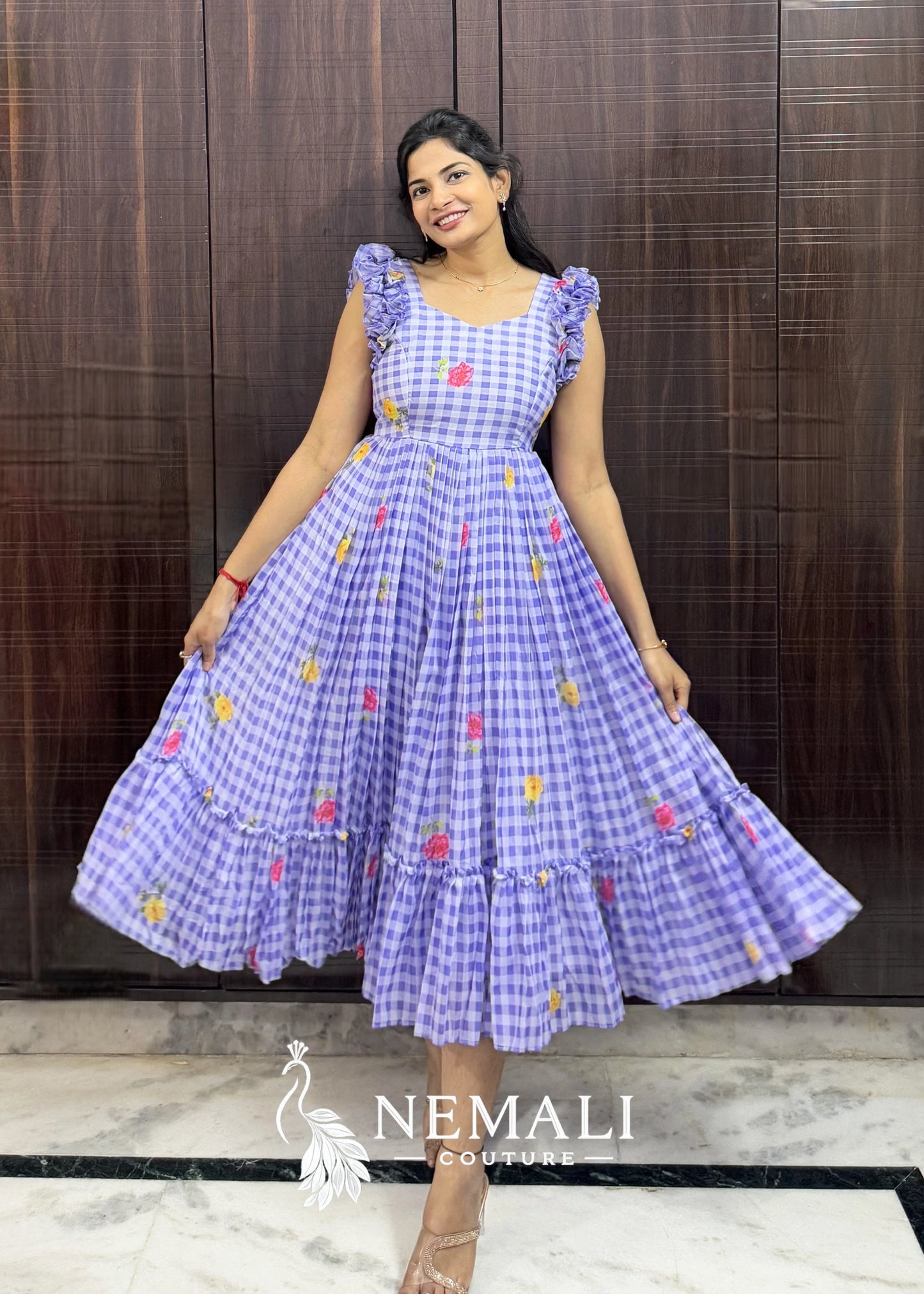 Beautifully Crafted Mul Chanderi Frock