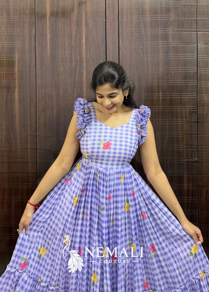 Beautifully Crafted Mul Chanderi Frock