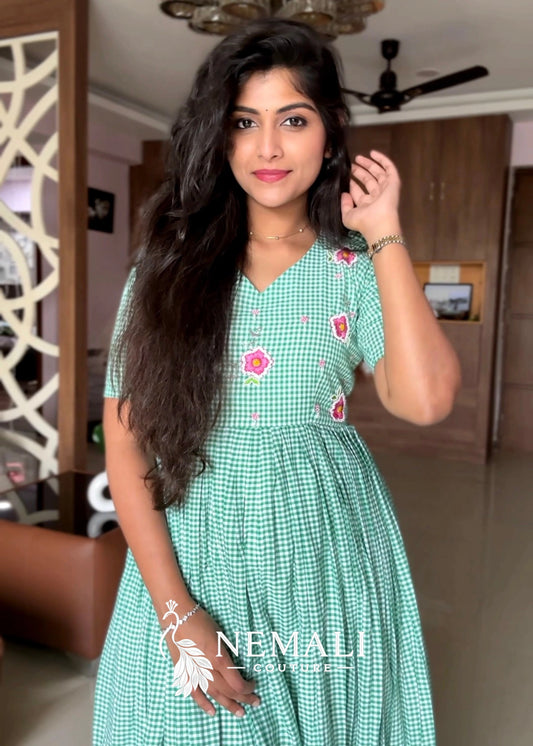 Perfect for Vacation - Madras Checks Frock