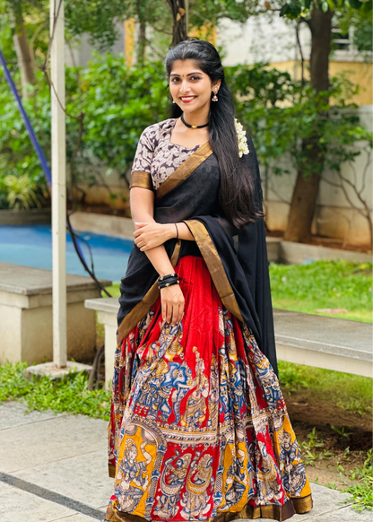 Kalamkari Silk Lehenga