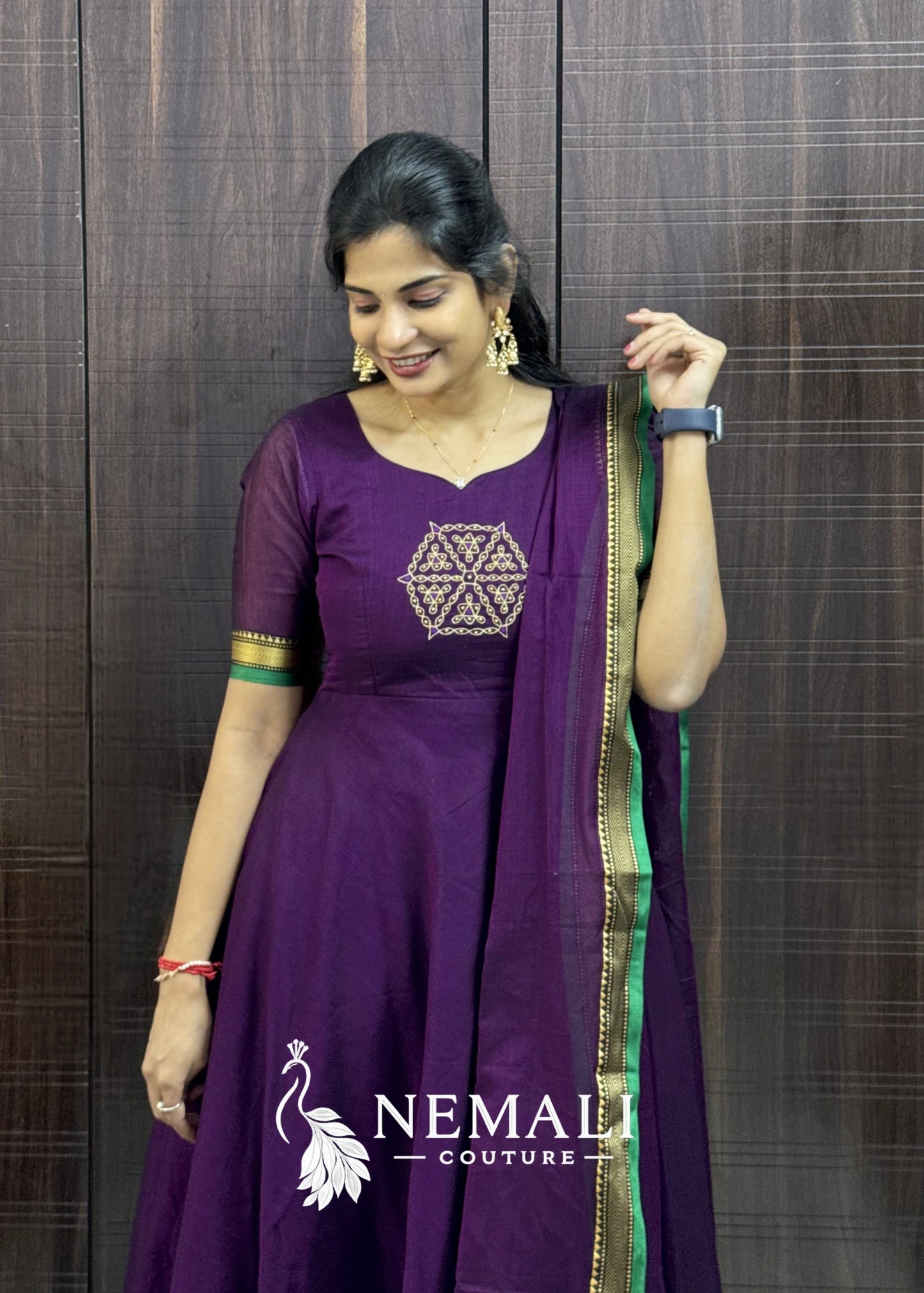 Magical Narayanapet Fabric with Maggam Work