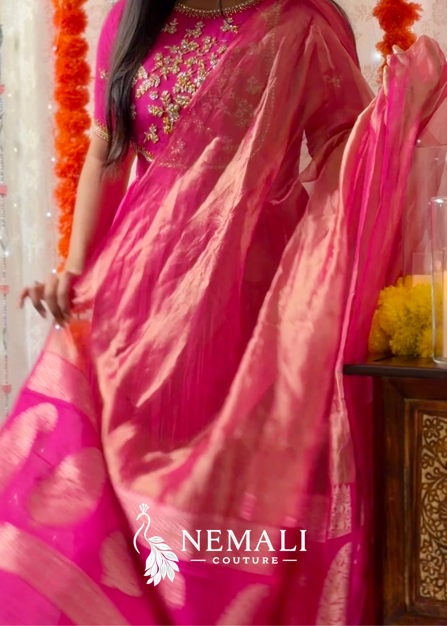 Festive Wear American Crepe Fabric Dress