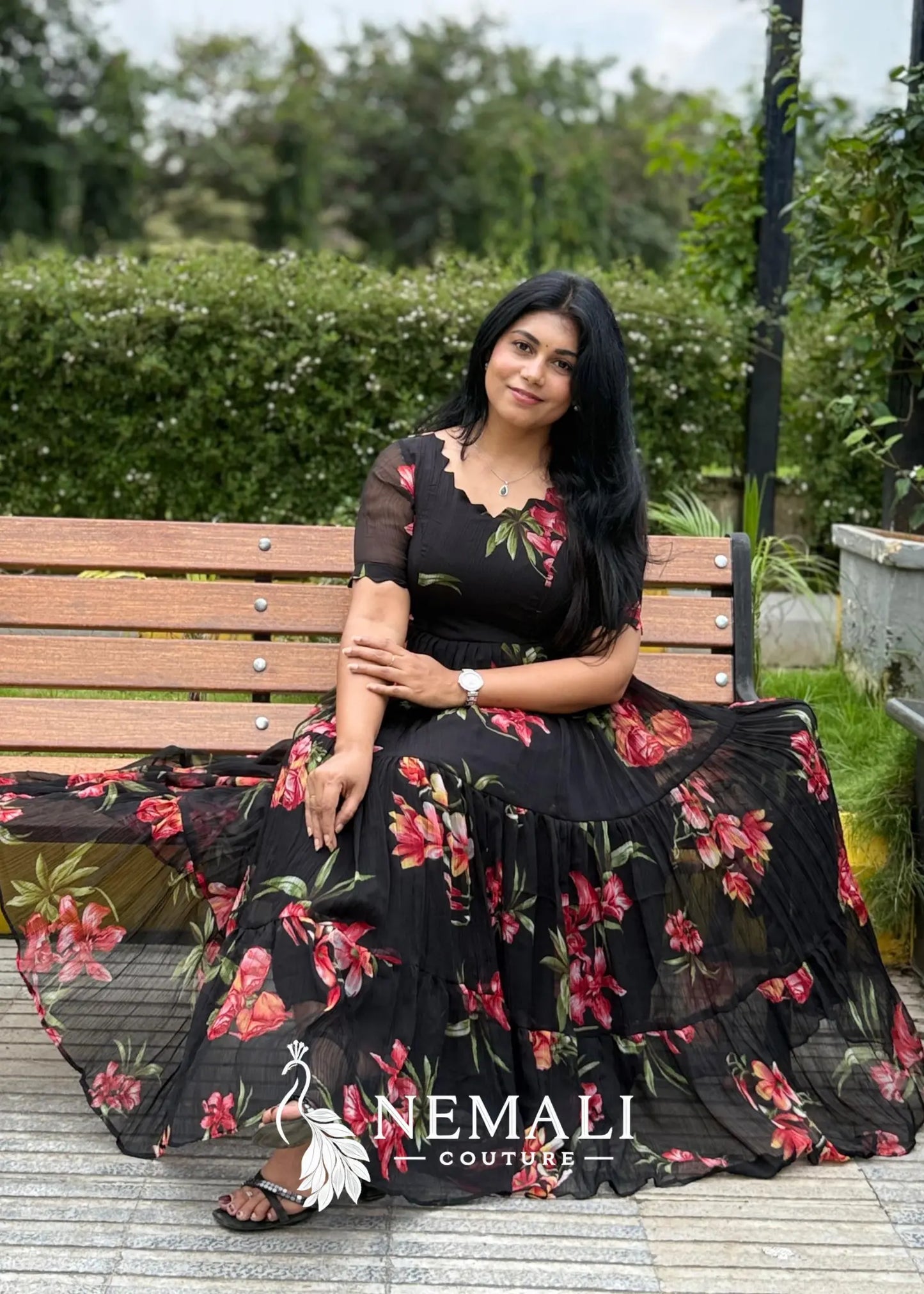 Chiffon Fabric Casual Frock