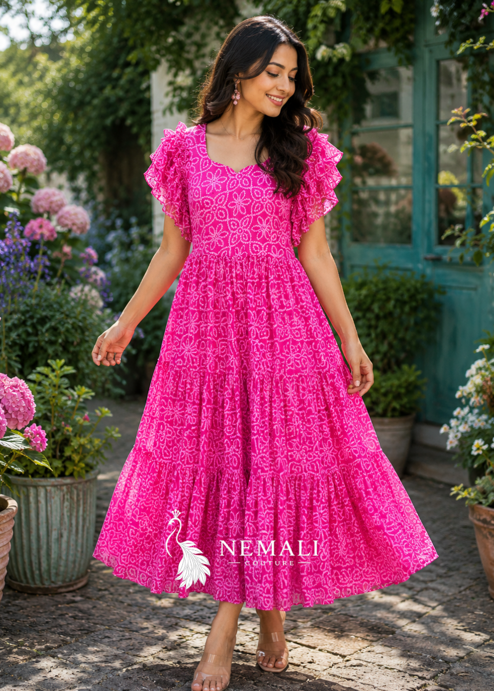 Chiffon Fabric Travel Wear Frock