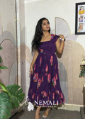 Chiffon Flower design frock
